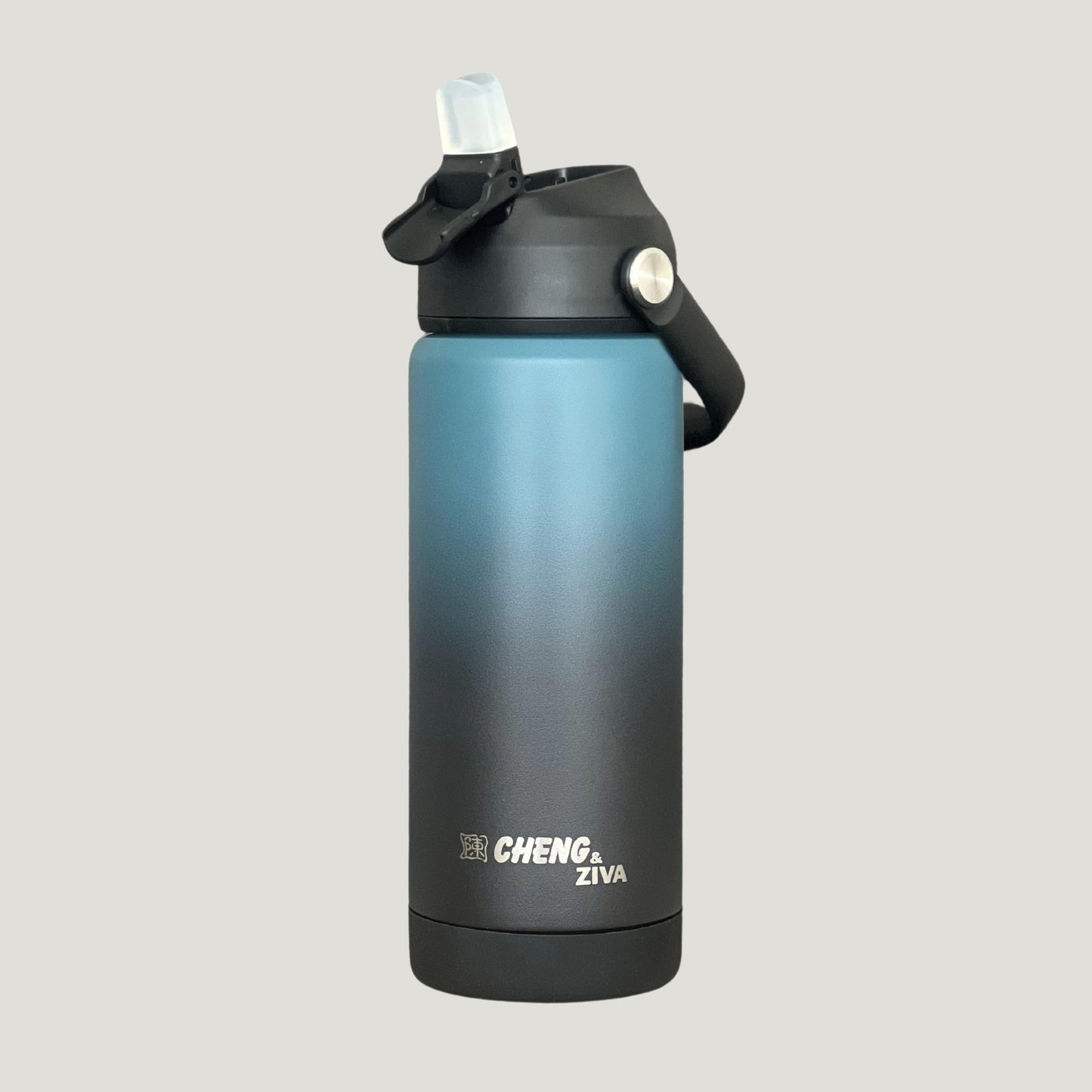 Termo Azul y Negro (535 ML)