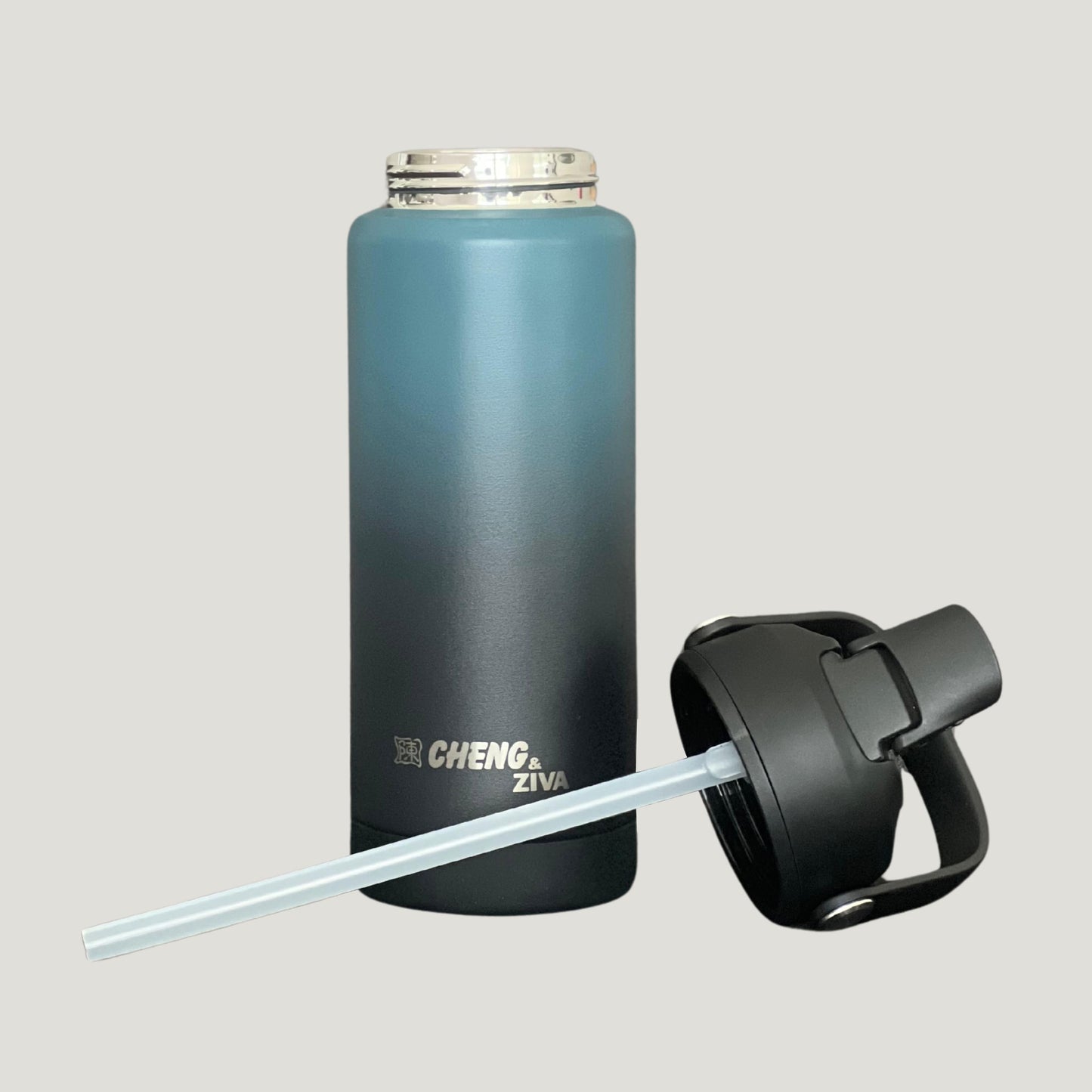 Termo Azul y Negro (535 ML)