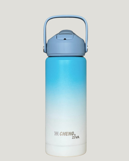 Termo Azul y Blanco (535 ML)