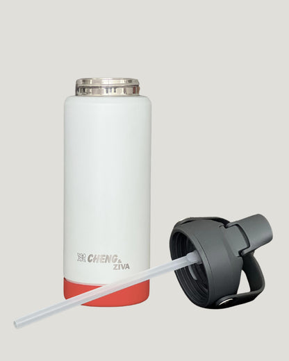 Termo Gris y Rojo (535 ML)