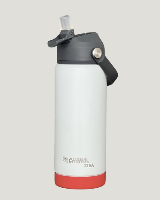 Termo Gris y Rojo (535 ML)